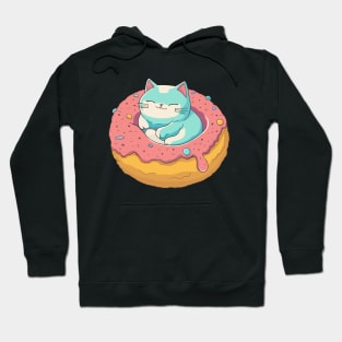 Cute cat in donut Hoodie